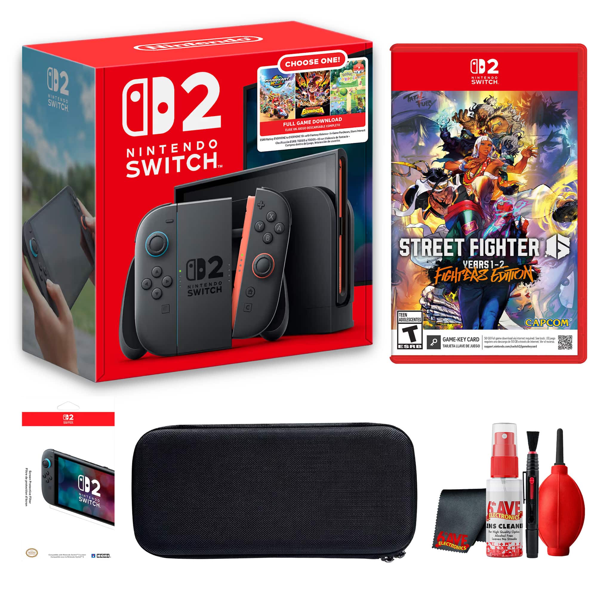 Switch 2 Choose Your Game Bundle Console + STREET FIGHTER 6 Year 1-2 Figh + More