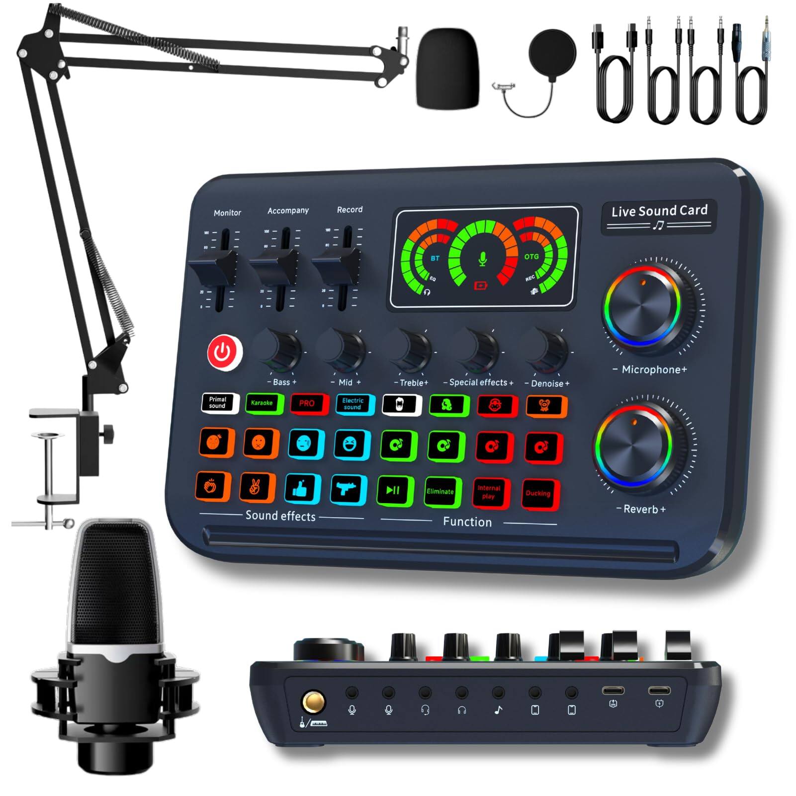 PO3TICJUNKI3 Podcast Equipment Bundle 10 Audio Interface And Gaming Mic ...