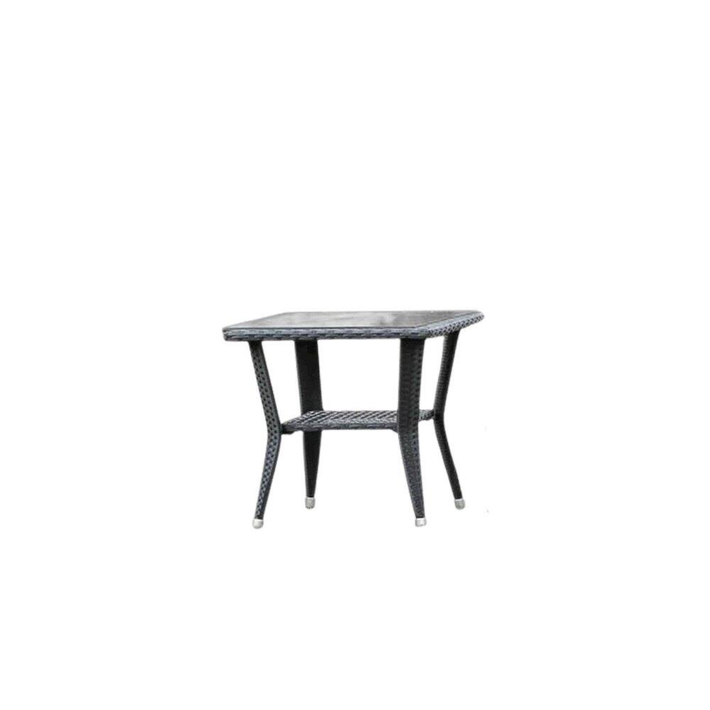 Left. East West Furniture - Wicker Patio Set Black - Brown.