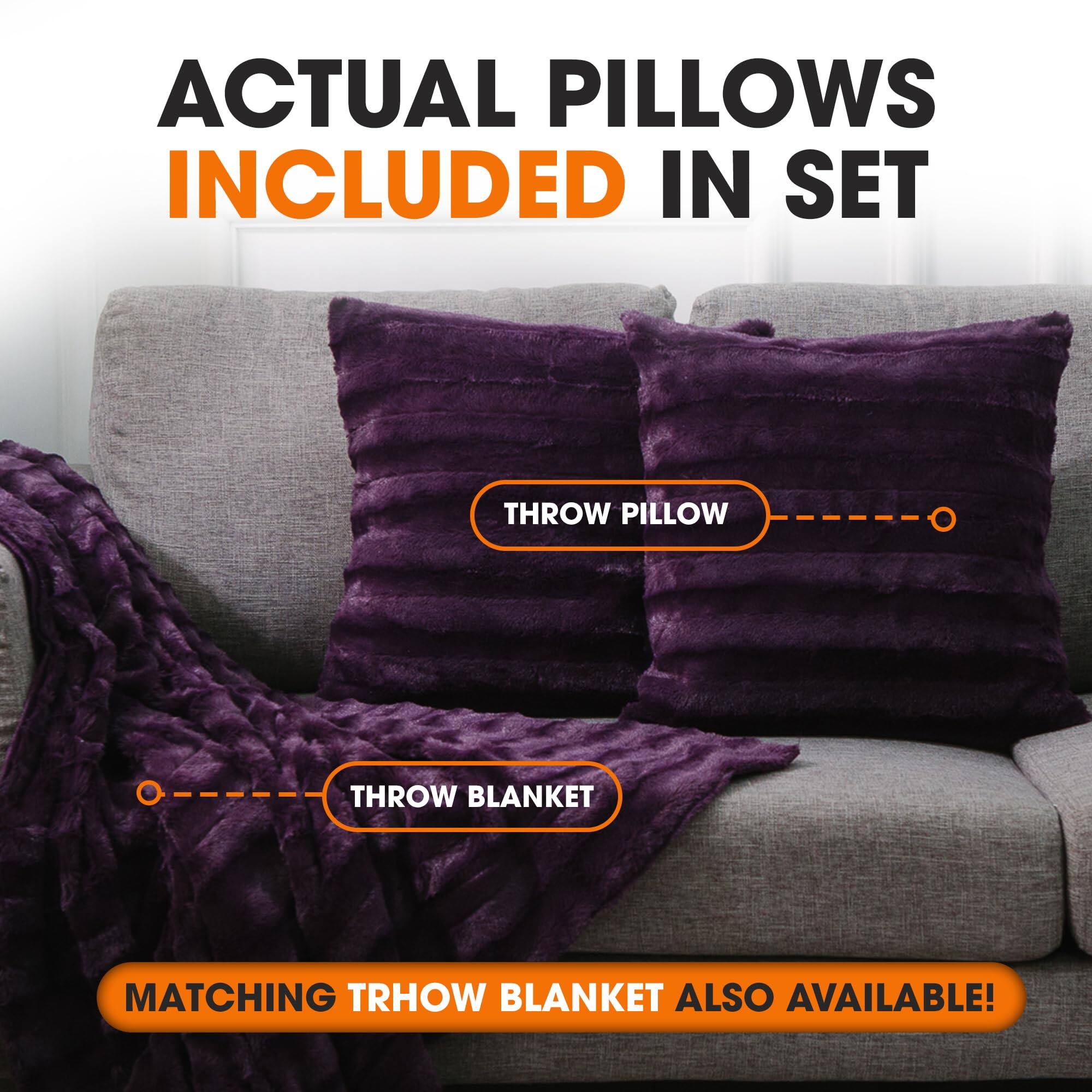 ACTUAL PILLOWS INCLUDED IN SET

THROW PILLOW

THROW BLANKET

MATCHING THROW BLANKET ALSO AVAILABLE!