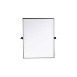Elegant Kitchen and Bath - Amoura 24X30 Pivot Mirror In - Black