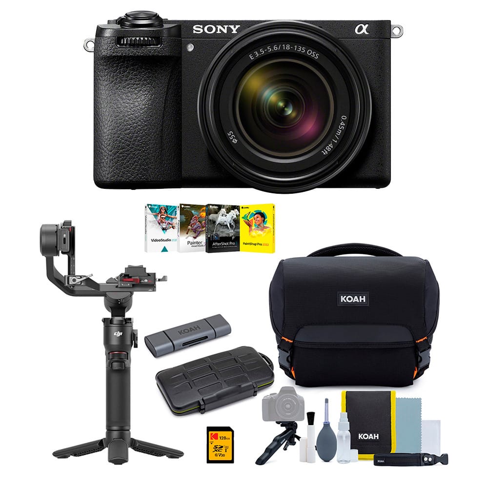 Sony - a6700 Mirrorless Camera with 18-135mm Lens and DJI RS 3 Mini Gimbal Touchscreen Stabilizer