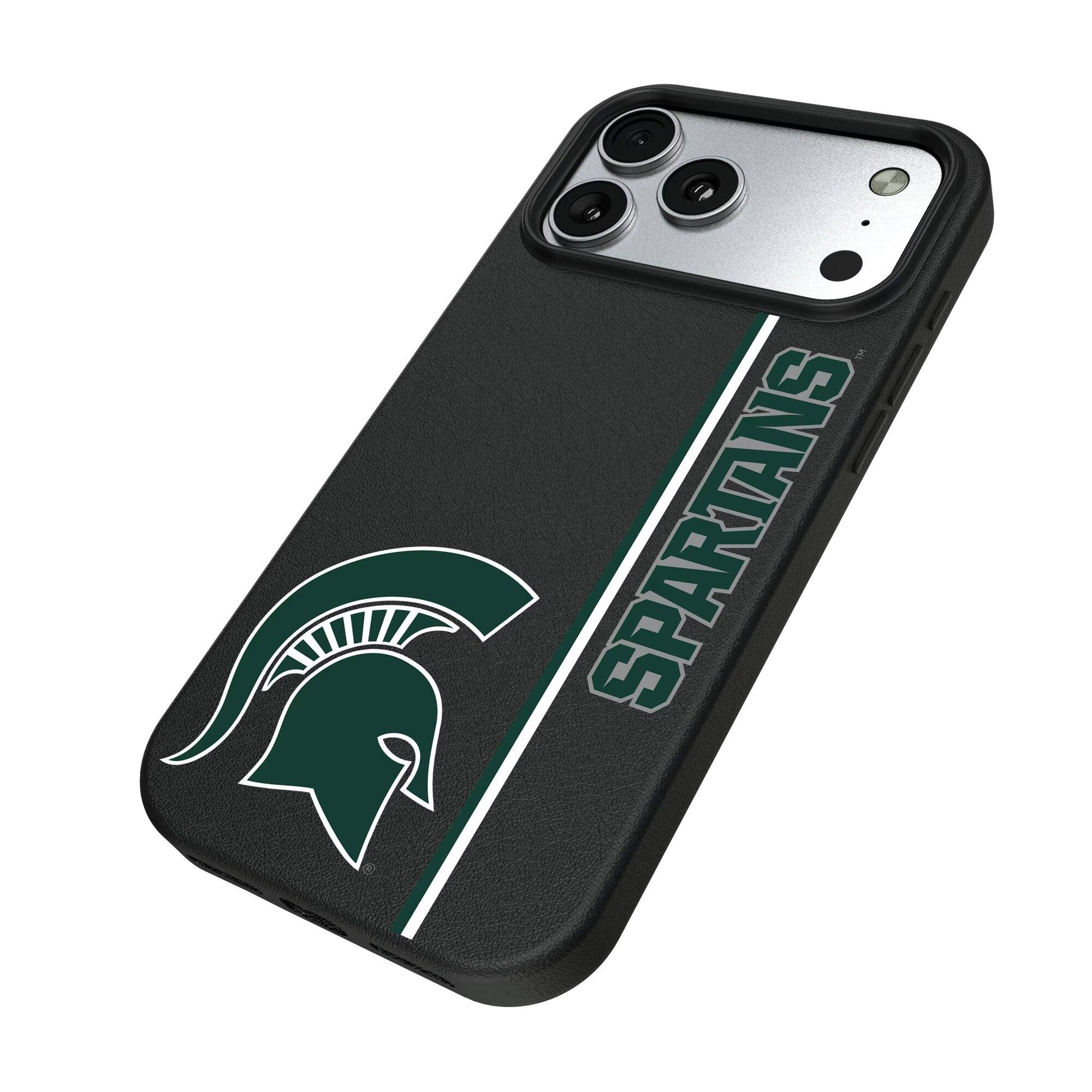Alt View 1. Keyscaper - Michigan State Spartans iPhone Magnetic Bump Case - 16 Pro Max - Black.