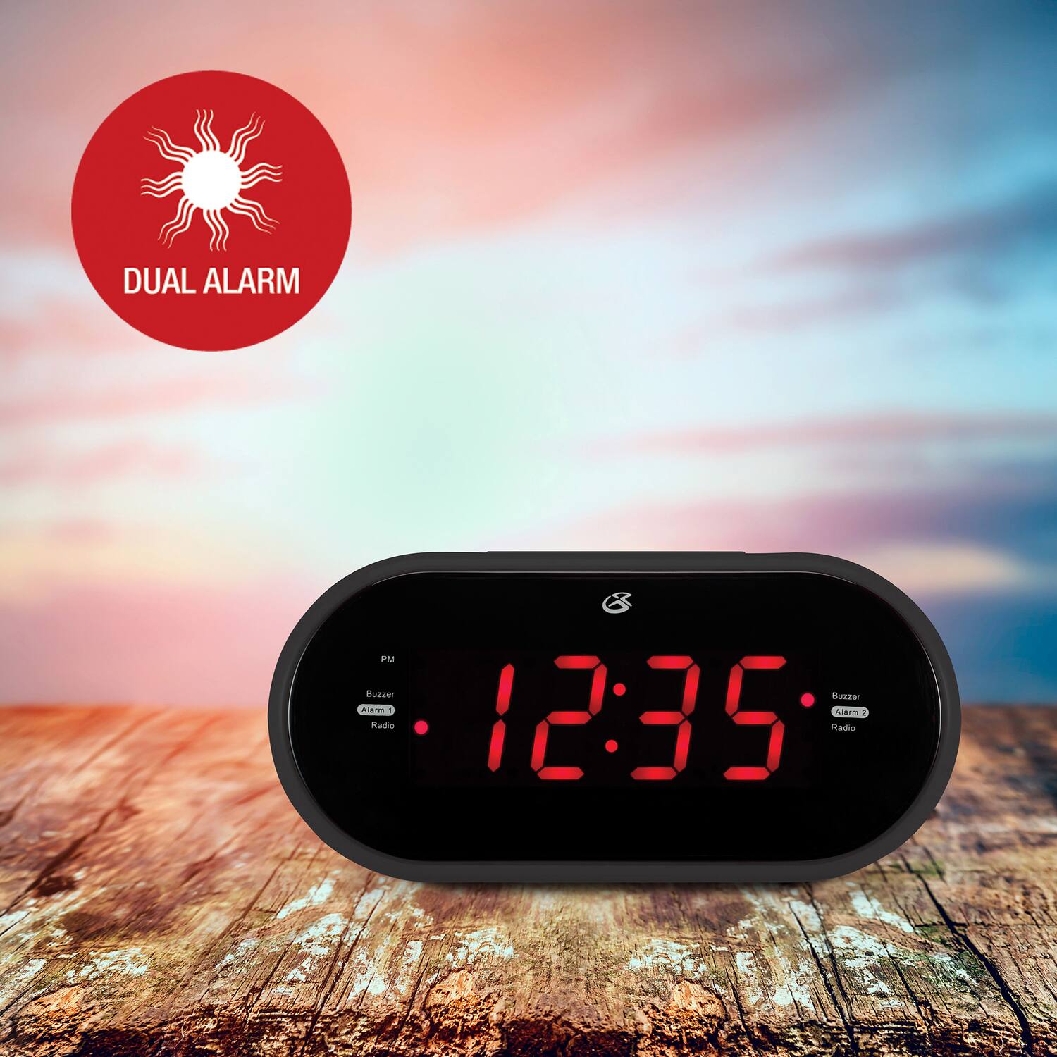 DUAL ALARM  
PM  
Buzzer  
Alarm 1  
Radio  
12:35