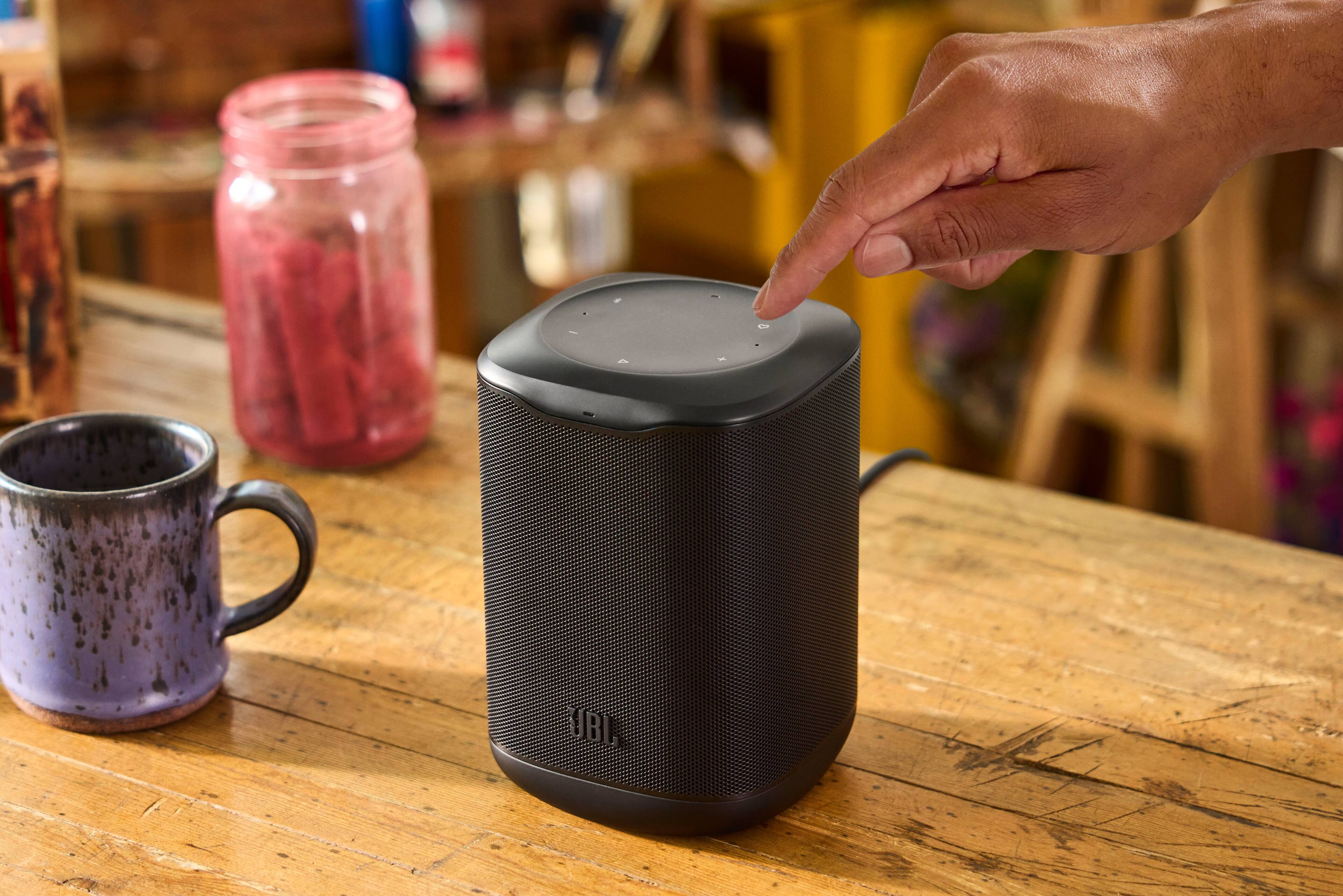 Alt View 15. JBL - Compact Wi-Fi home speaker for easy whole-home listening - Black.