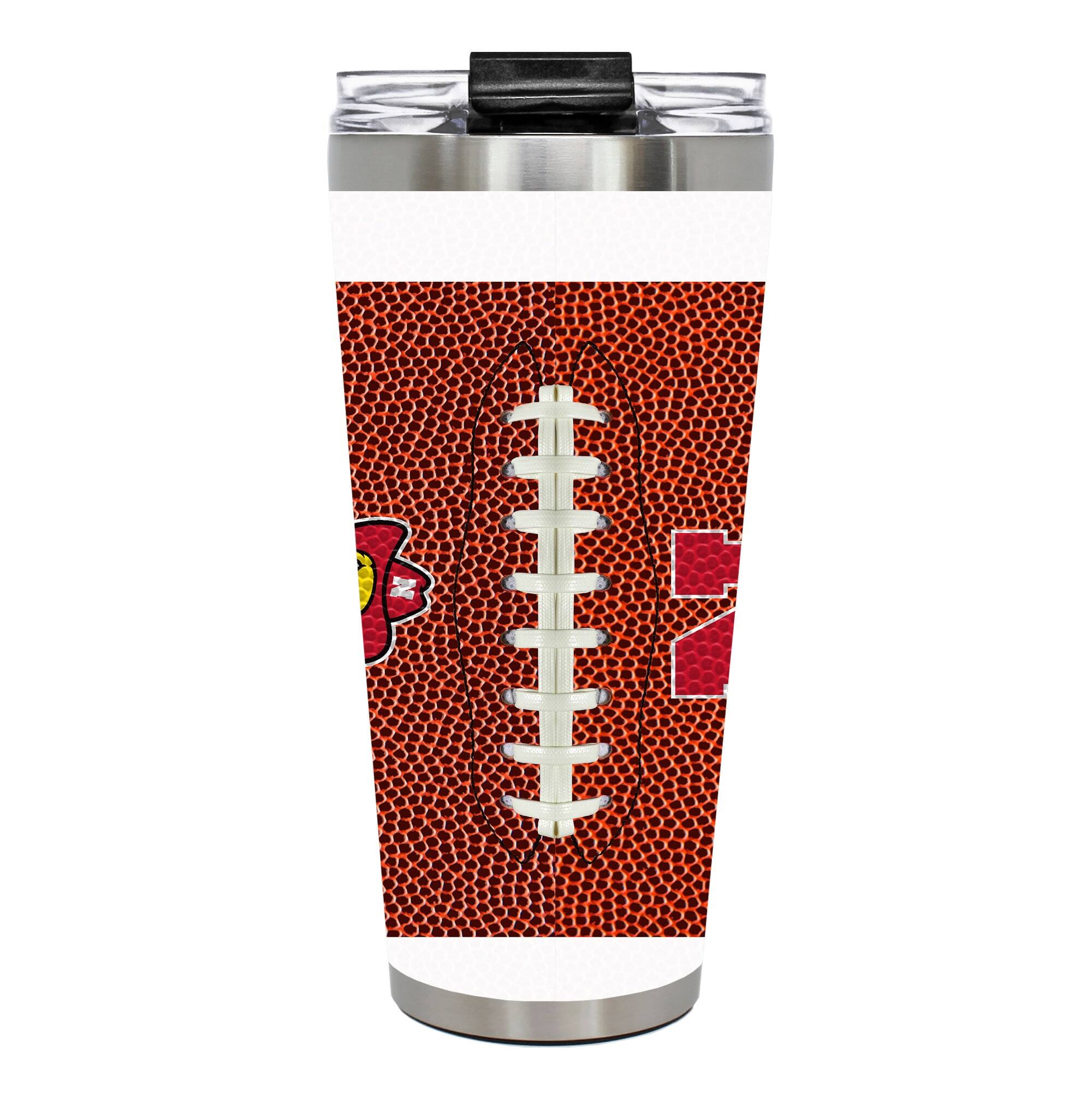 Alt View 2. Great American Products - Nebraska Huskers 32oz. Big Slim Game Ball Travel Tumbler - Brown.