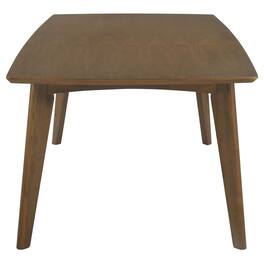 Loheer - Dining Table, Mid Century Modern Rectangular Wood Table for Six - Dark Walnut