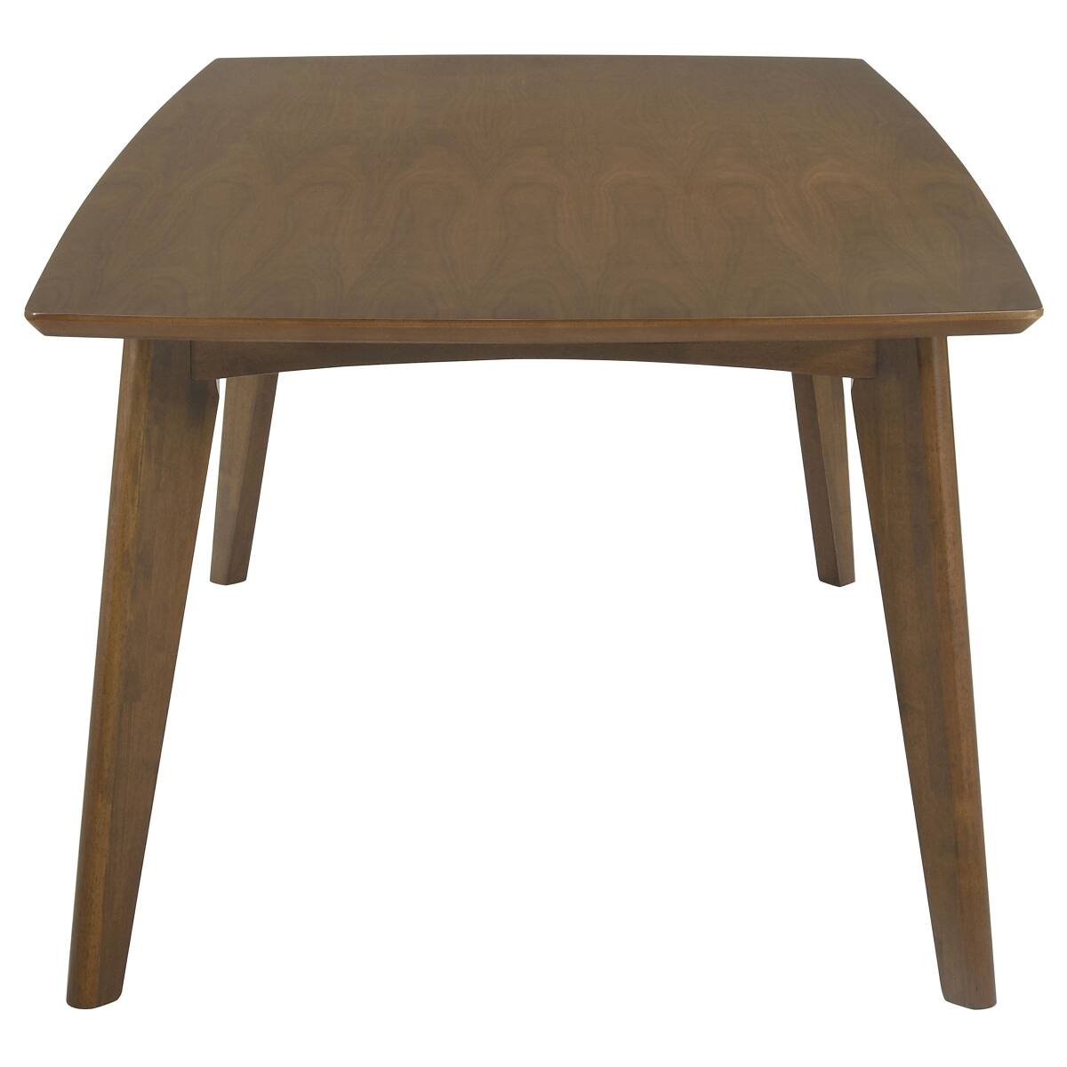 Front. Loheer - Loheer Dark Walnut Dining Table, Mid Century Modern Rectangular Wood Table for Six - Dark Walnut.