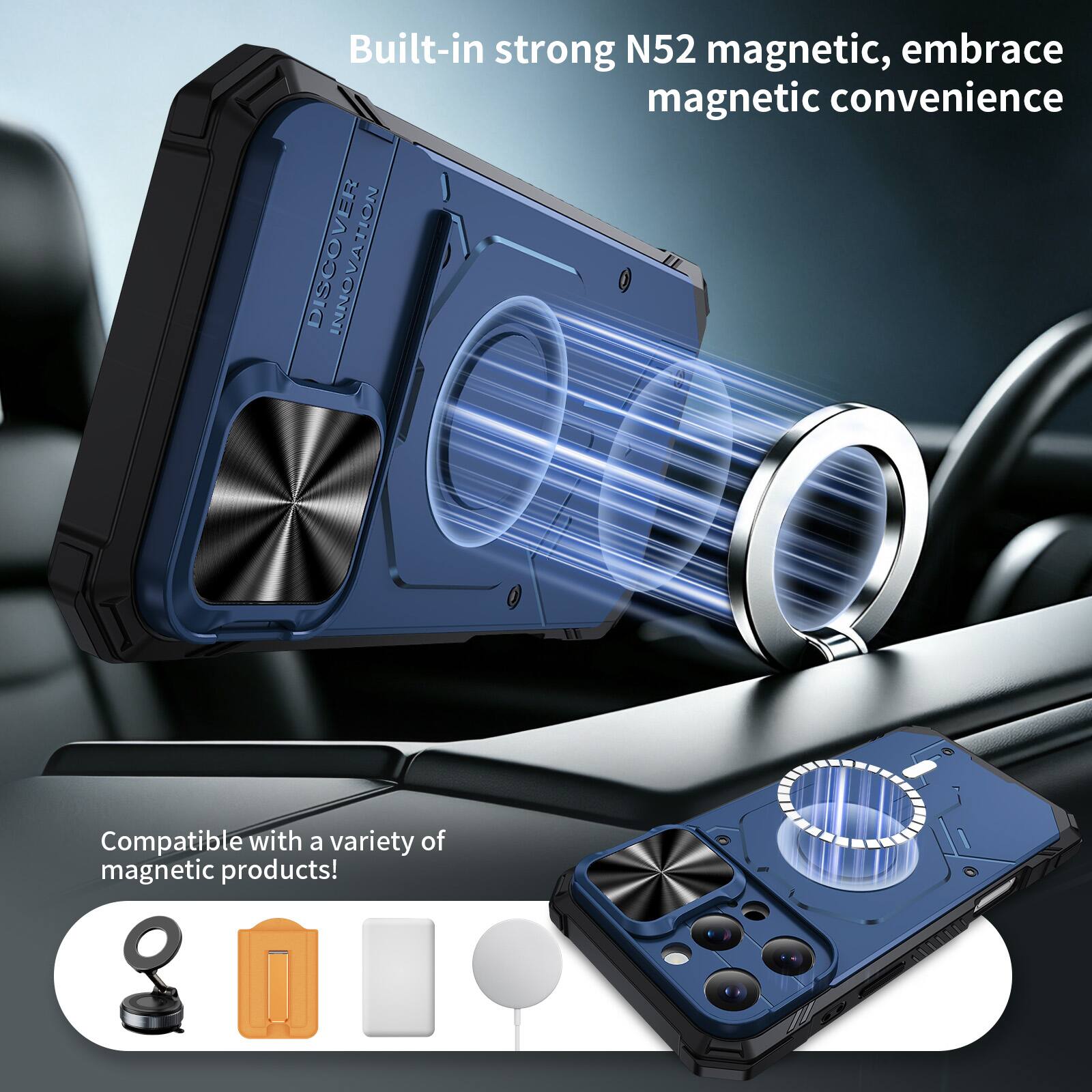 Built-in strong N52 magnetic, embrace magnetic convenience

Compatible with a variety of magnetic products!