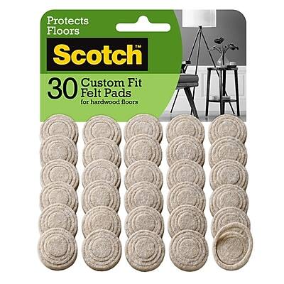 Scotch - Custom Fit Felt Pads, 1.5" 30/Pack - Beige