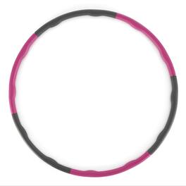 HolaHatha - 900G 6 Piece Weighted Fitness Hula Hoop for Home Workouts and Toning - Black, purple