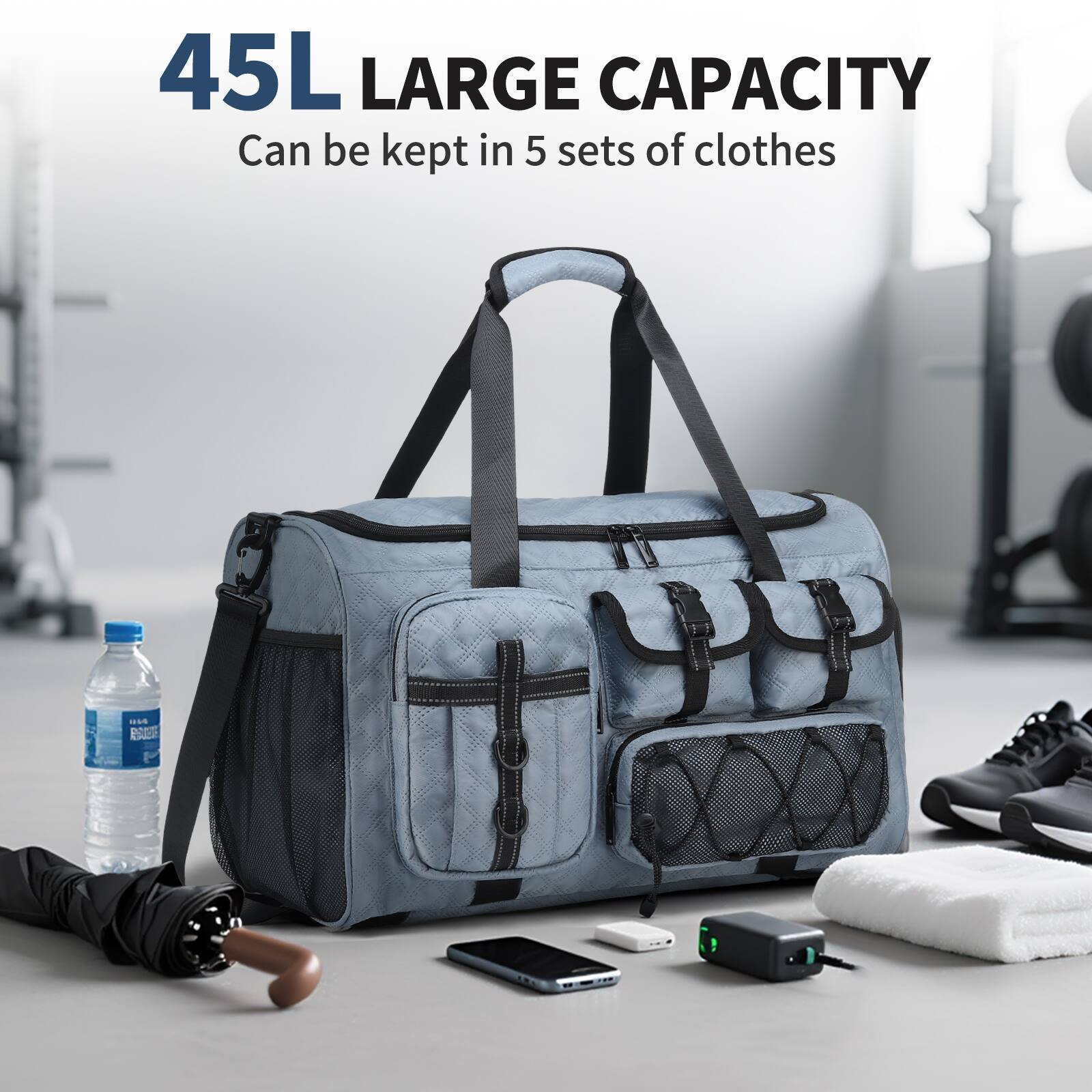 45L LARGE CAPACITY  
Can be kept in 5 sets of clothes