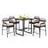 Front. Costway - 5-Piece Counter Bar Set Patio Rattan Counter Set with Cushioned Seat - Mix Brown+Beige.