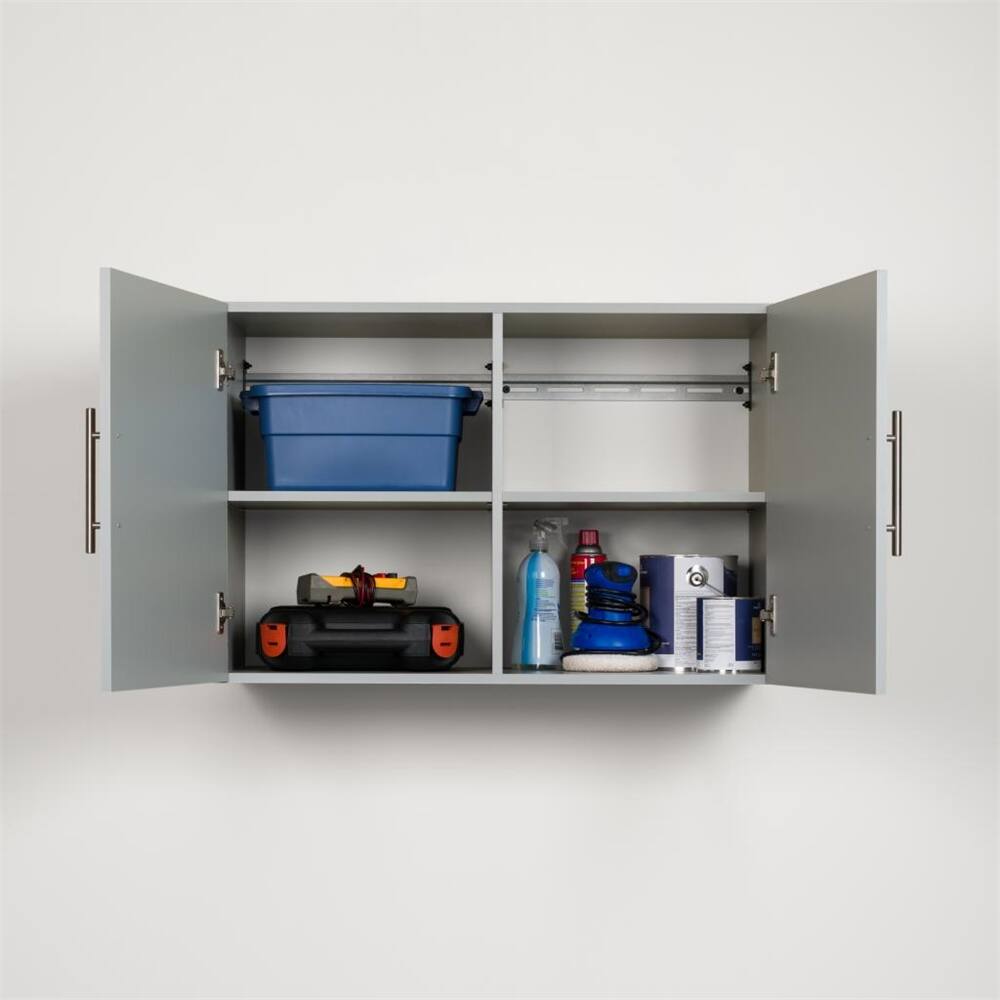 Left. Prepac - HangUps 36" Upper Storage Cabinet - Gray.