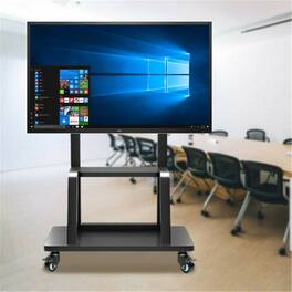 Smart Tech - Mobile Floor Stand for Dell Interactive Monitor C8621QT - Black