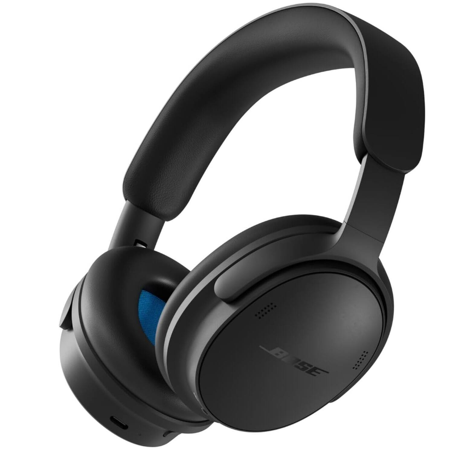 Left. Bose - QuietComfort Headphones 2nd Gen Over-Ear Bluetooth Wireless + 26-Month Extended Warranty Protection - Black.