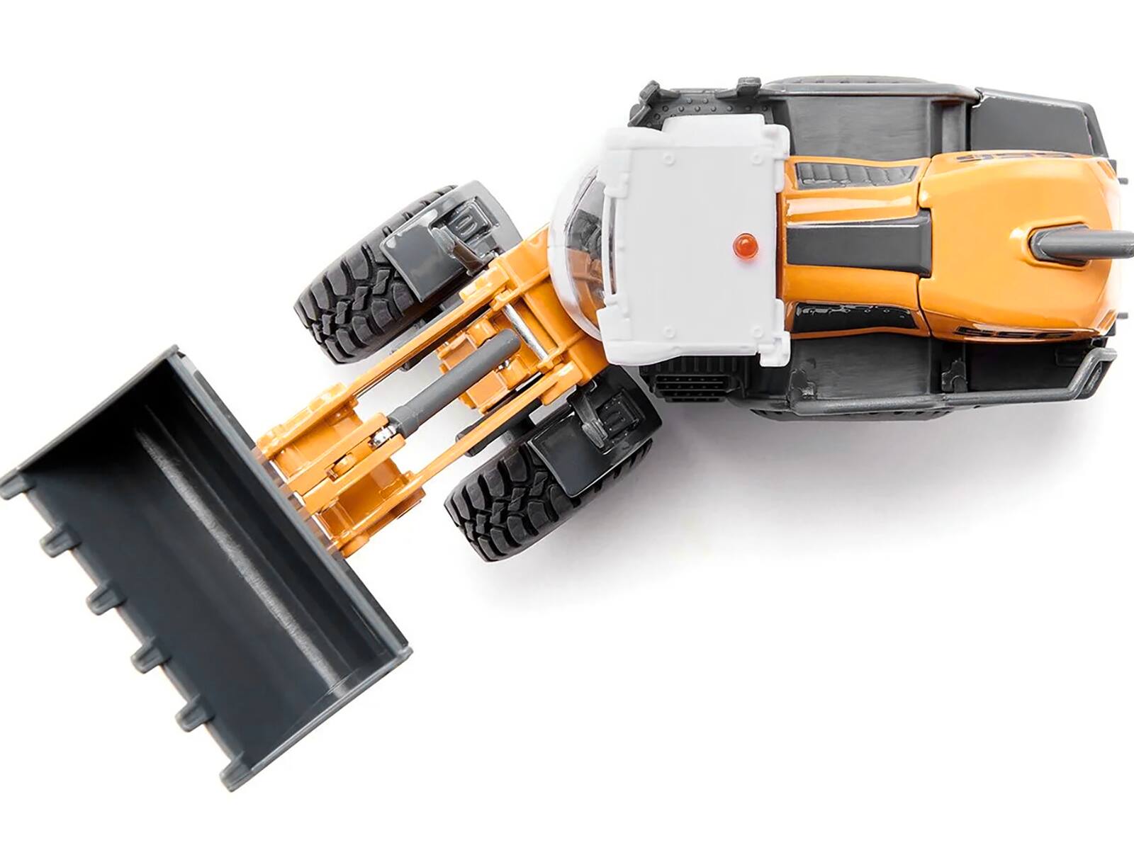 Left. SIKU - Liebherr L556 Wheel Loader Yellow with White Cabin 1/50 Diecast Model by Siku - Yellow with White.