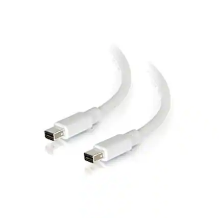 Front. C2G - 3ft Mini DisplayPort Cable M/M - White - 3 ft Mini DisplayPort A/V Cable for Notebook, Audio/Video Device - First End: 1 - White.