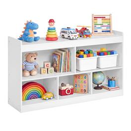 Songmics Home - Kids' Toy Storage Shelf, Montessori Shelf for Toys with 5 Open Compartments - Cloud White