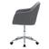 Left. CorLiving - Marlowe Upholstered Chrome Base Task Chair - Grey.
