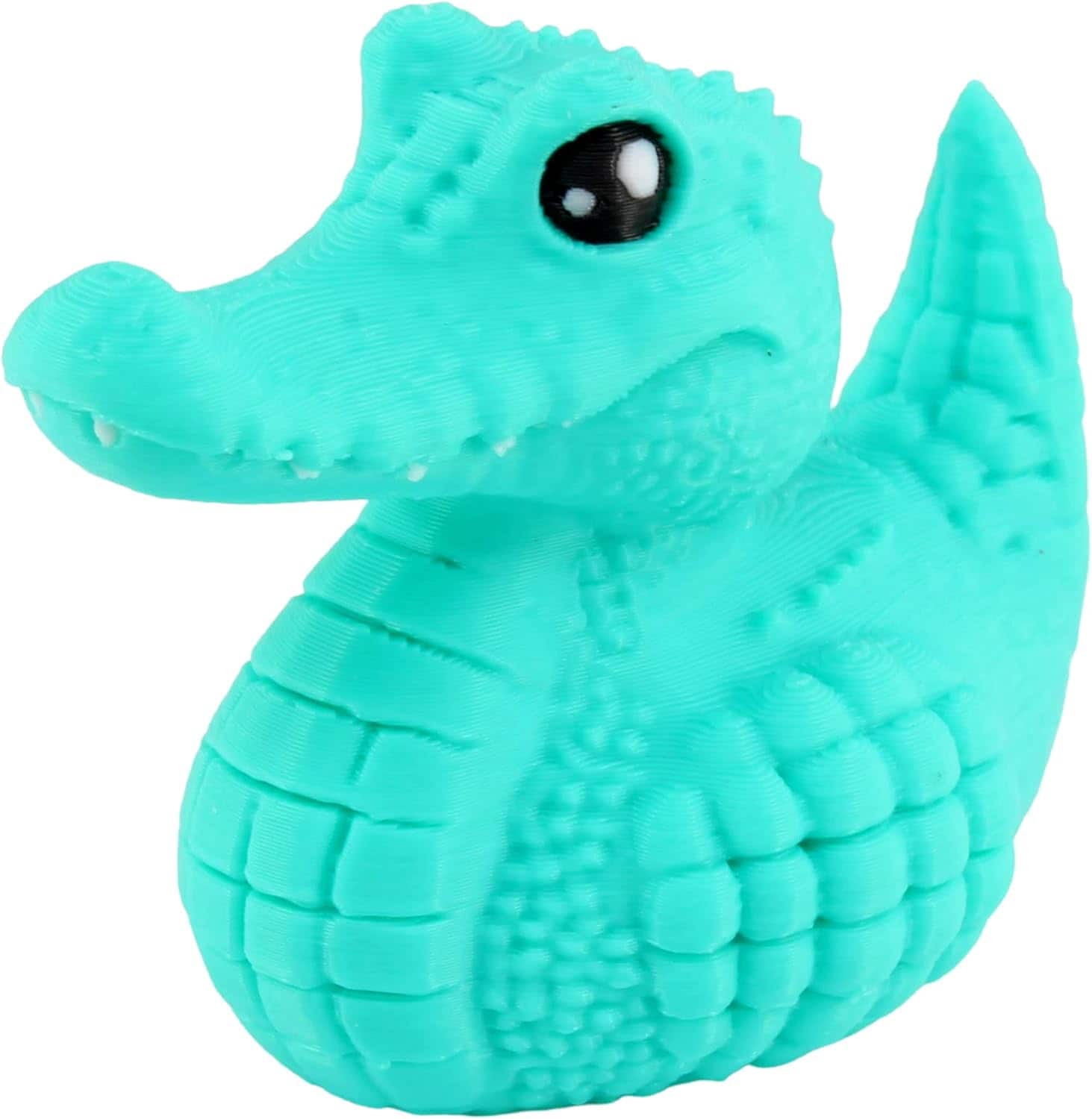 JuzToys - Crocodile Duck Figurine, 4x4 Ducking, Fun Car Dashboard Accessory, Unique Reptile Figure, Ducks for Cars by PowerTRC - Turquoise