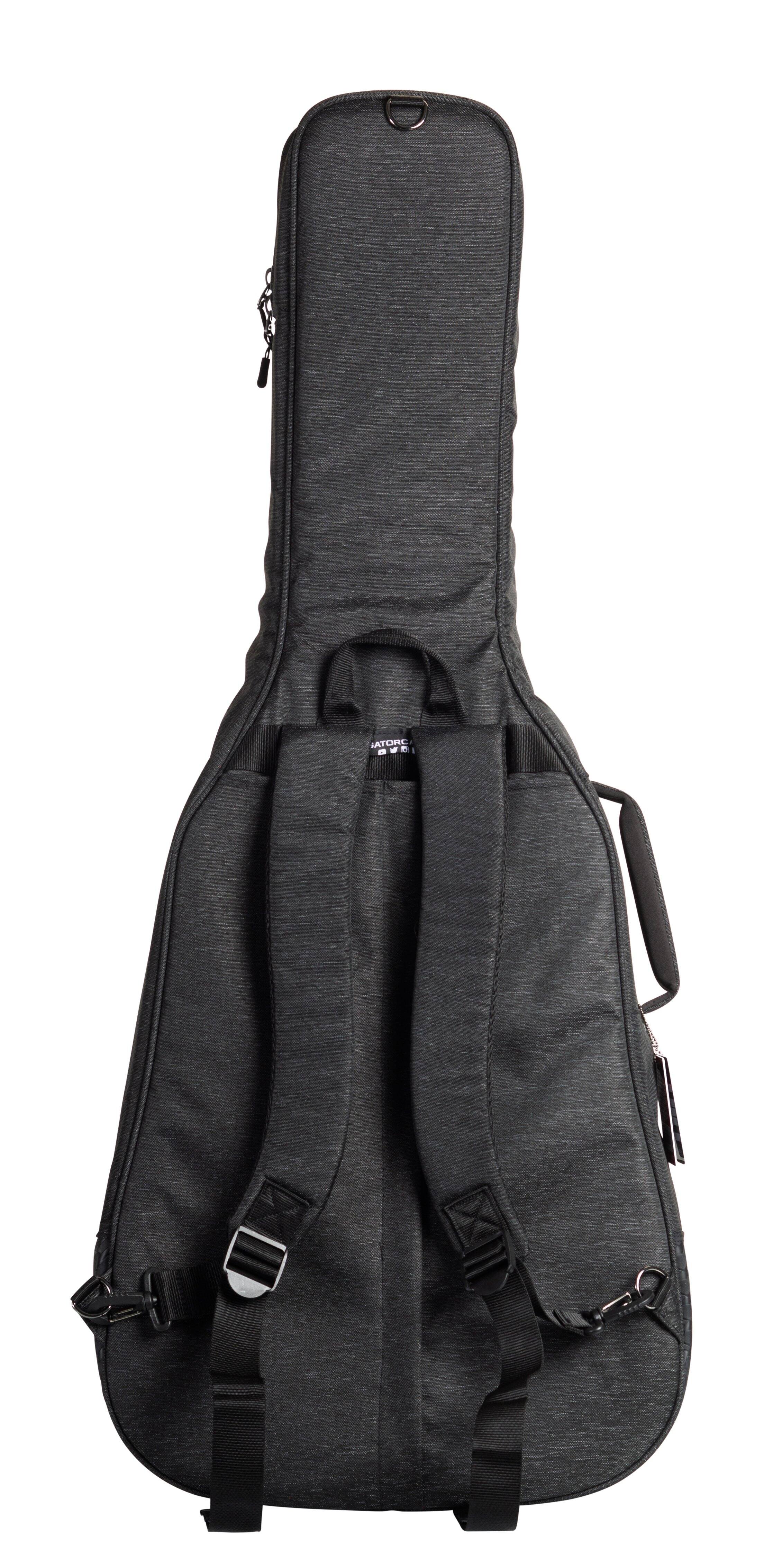 Alt View 11. Gator Cases - Transit Acoustic Guitar Gig Bag - Charcoal.