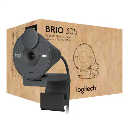 BRIO 305
Full HD 1080p webcam
Webcam Full HD 1080p
logitech
Pour plus d'informations sur la responsabilité environnementale des produits, visitez carbonclarity.logitech.com
logitech