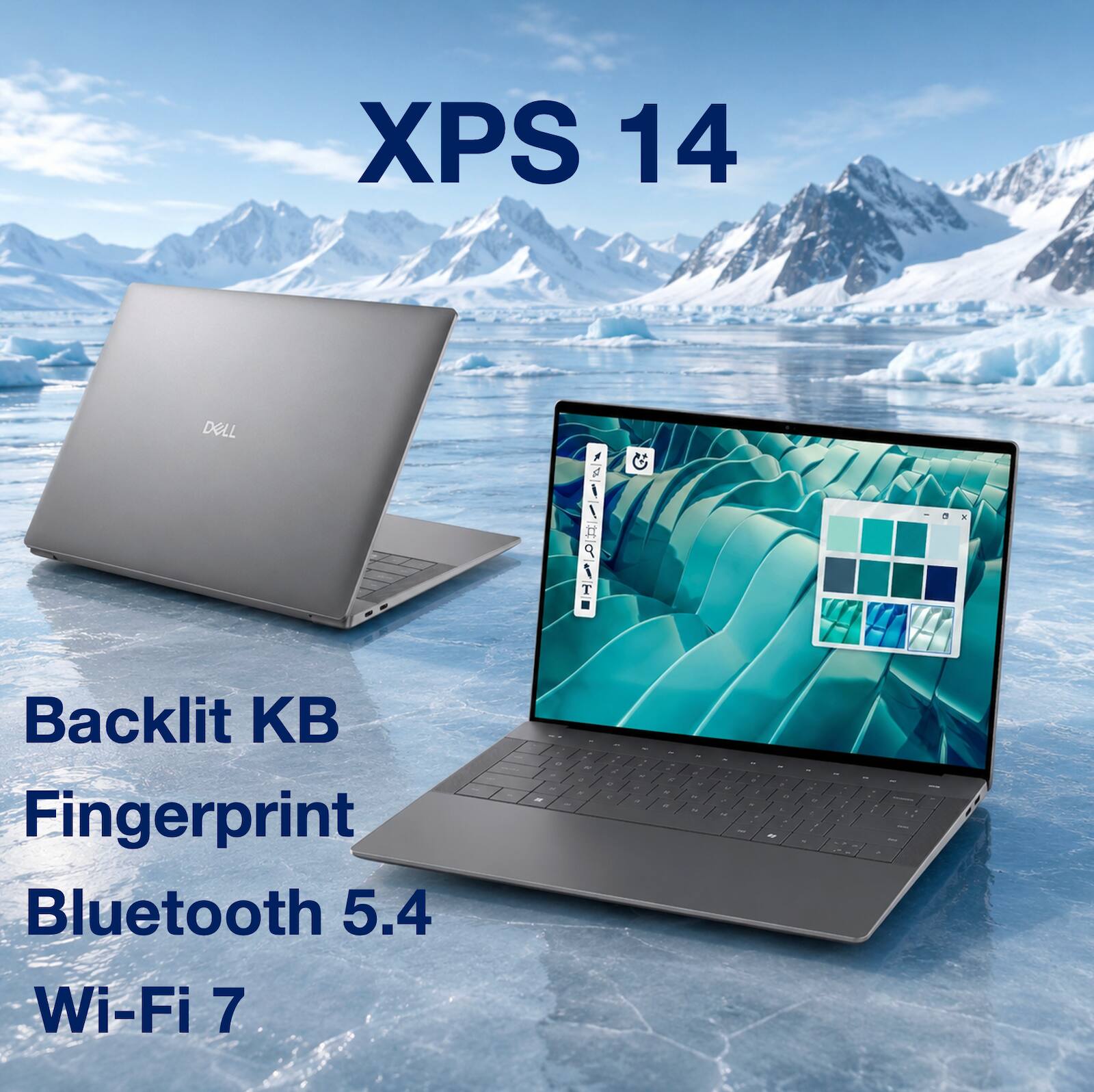 XPS 14 DELL Backlit KB Fingerprint Bluetooth 5.4 Wi-Fi 7