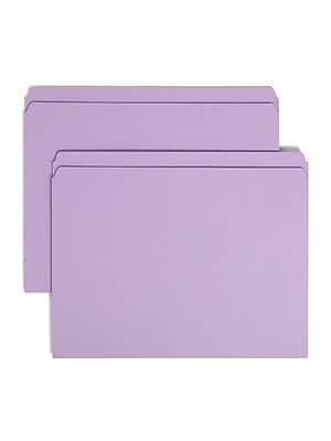 Smead - File Folders, Straight-Cut Tab, Letter Size, 100/Box - Lavender