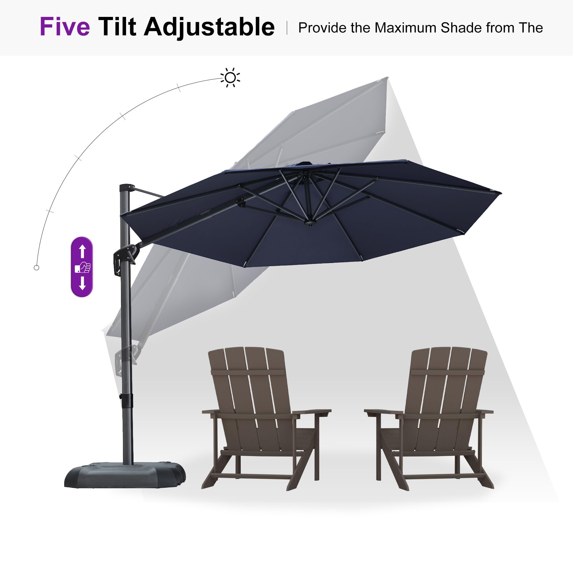 Five Tilt Adjustable | Provide the Maximum Shade from The Sun
