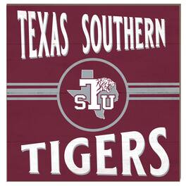 Jardine - Texas Southern Tigers 10'' x 10'' Retro Team Sign - Maroon