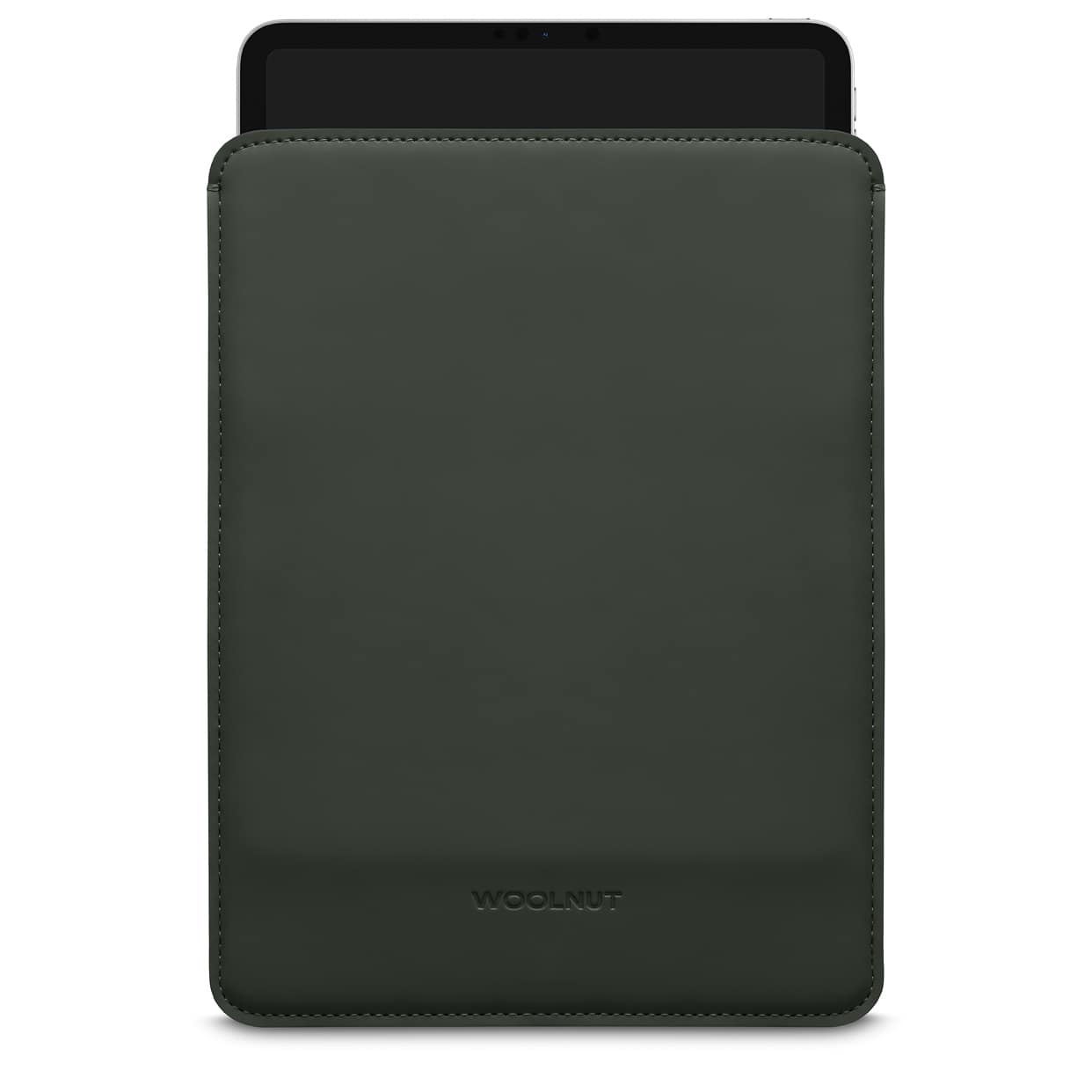 Front. Woolnut - Woolnut Coated PU Sleeve for 11-inch iPad Pro & Air - Green - Green.