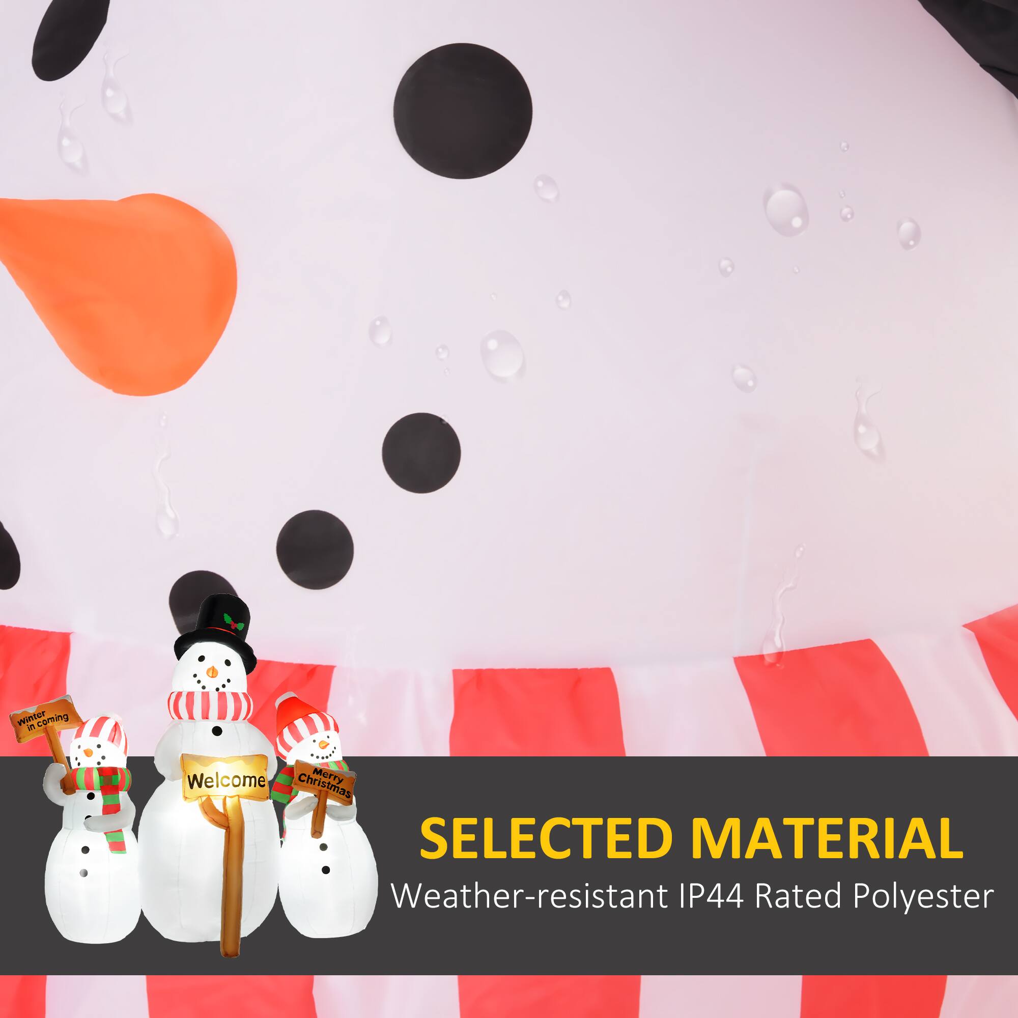 Winter coming  
Welcome  
Merry Christmas  

SELECTED MATERIAL  
Weather-resistant IP44 Rated Polyester