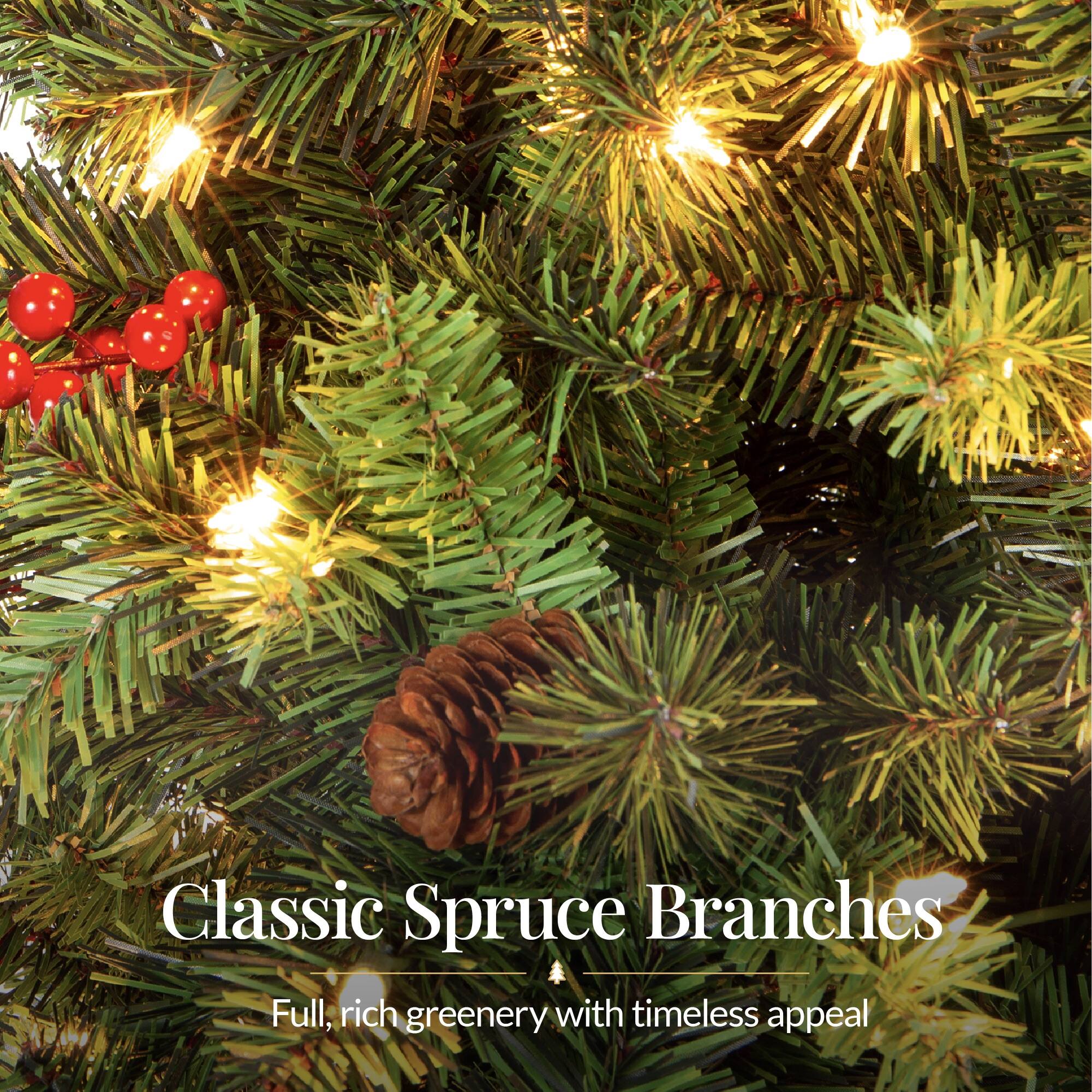 Classic Spruce Branches  
Full, rich greenery with timeless appeal