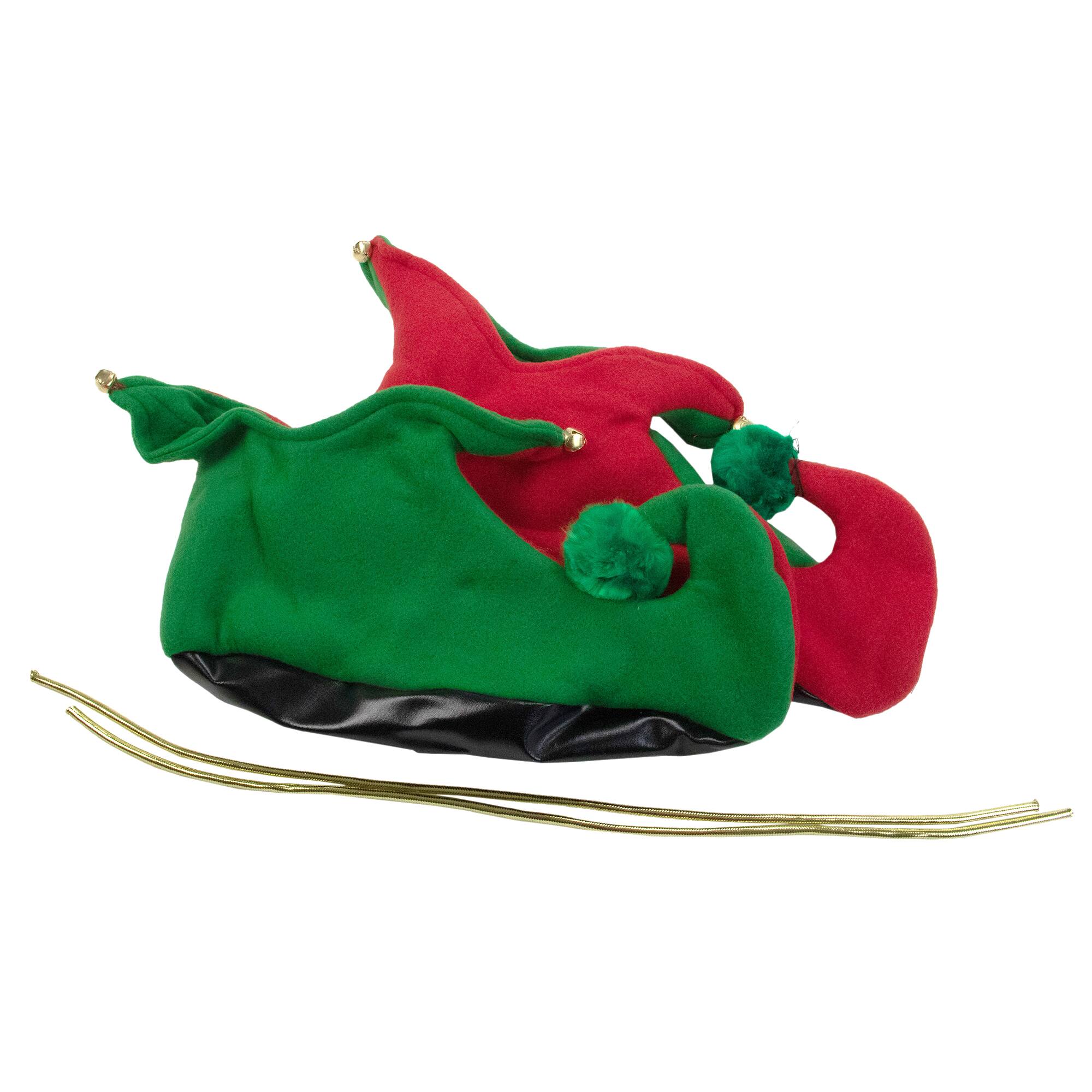 Alt View 4. Fun World - Red and Green Elf Adult Christmas Costume Set - Plus Size - Red.