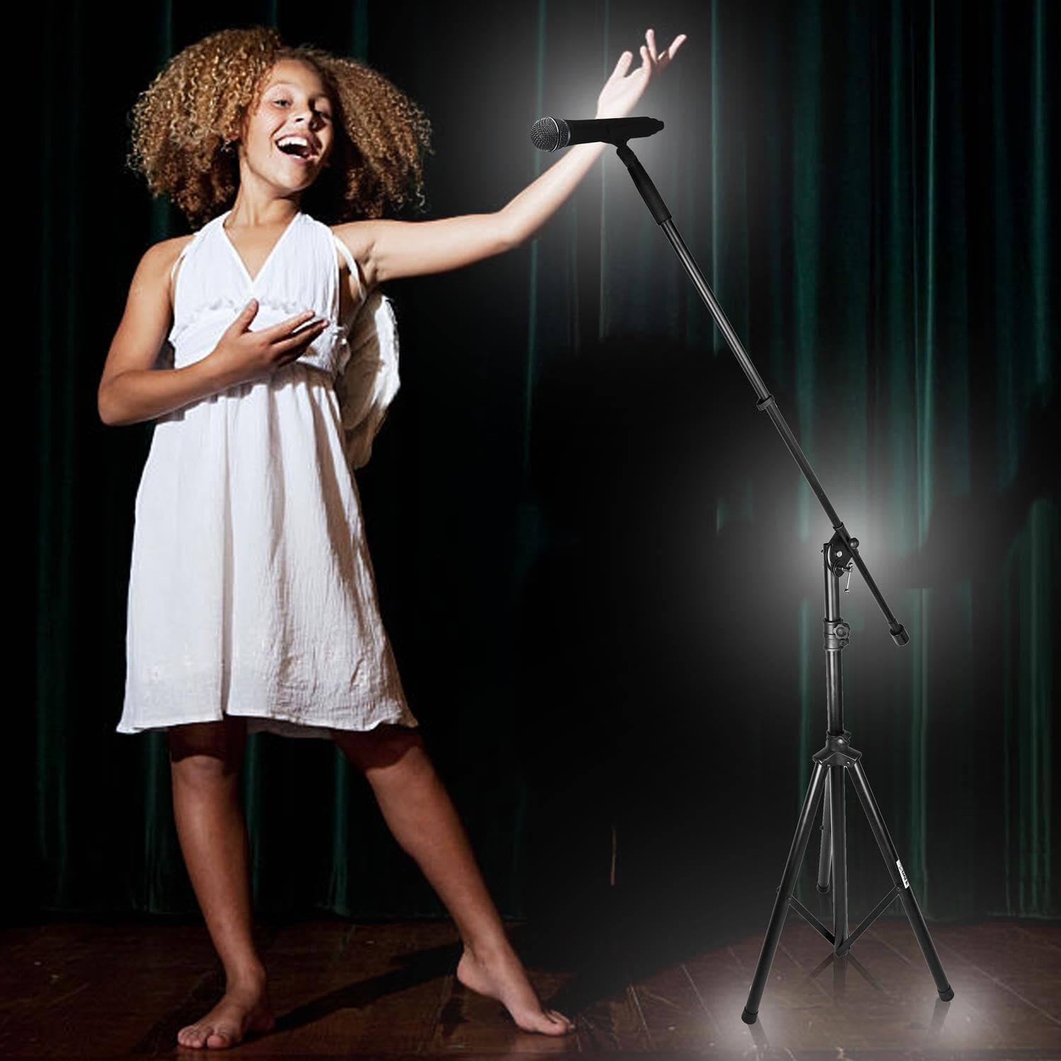 Alt View 3. Pyle - Pyle High-Performance Adjustable Microphone Suspension Boom Stand, Foldable, 51” - 90.5” Height - PMKS46.