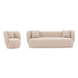 Manhattan Comfort - Siri Modern 2-Piece Sofa Set - Wheat