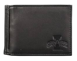 Rico Industries - Iowa State Cyclones RFID Blocking Shield Black Leather Moneyclip Wallet - Multi