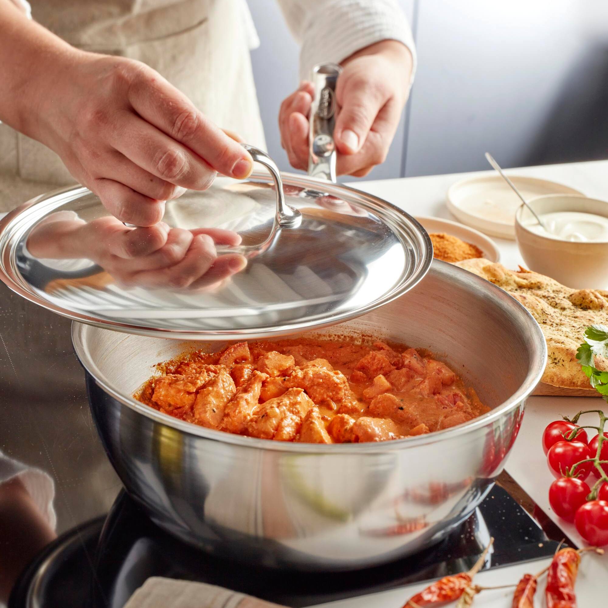 Alt View 3. Demeyere - Demeyere Atlantis Proline 7 3.5-qt Stainless Steel Saucier - Stainless Steel.