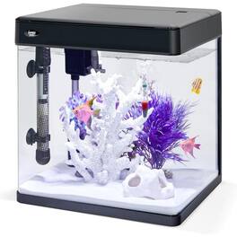 Jumbl Pets - Premium Fish Aquarium Kit, Complete Glass Fish Tank Kit w/LED Lighting & More (7 Gallon)