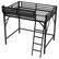 Alt View 9. GOODSILO - Full Size Metal Loft Bed with Storage Shelves and Ladder for Kids and Teens - Black.