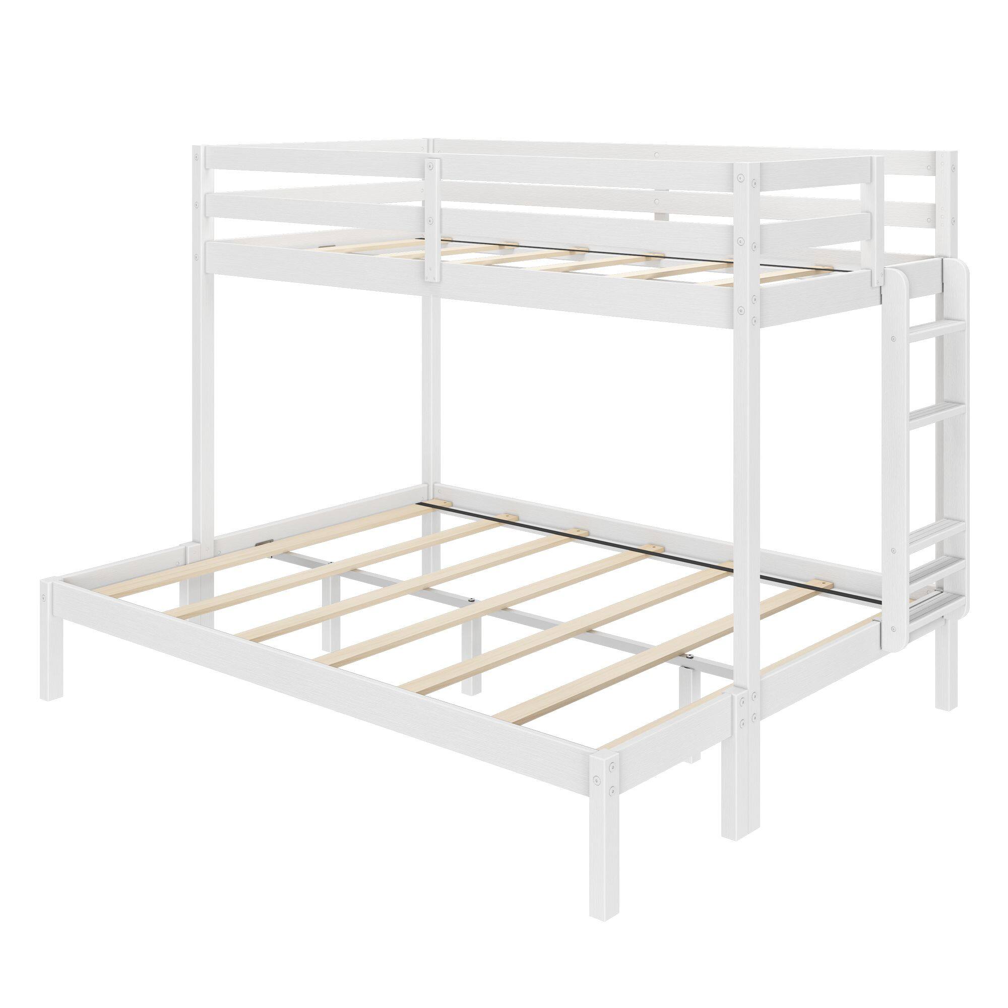 Alt View 3. Grain & Grove - Bear Plywood Twin XL/Queen Bunk, Brushed White - White.