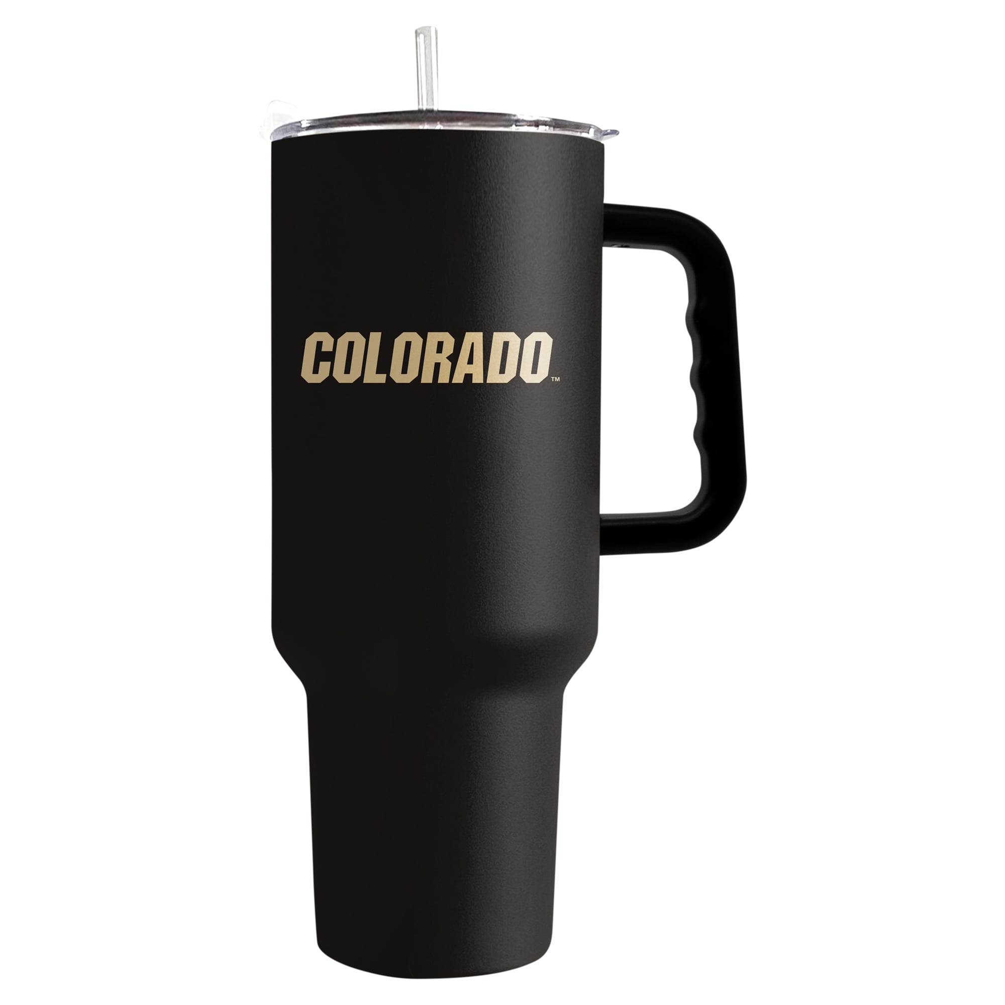Alt View 1. Logo Brands - Colorado Buffaloes 40oz. Travel Tumbler with Handle - Multicolor.