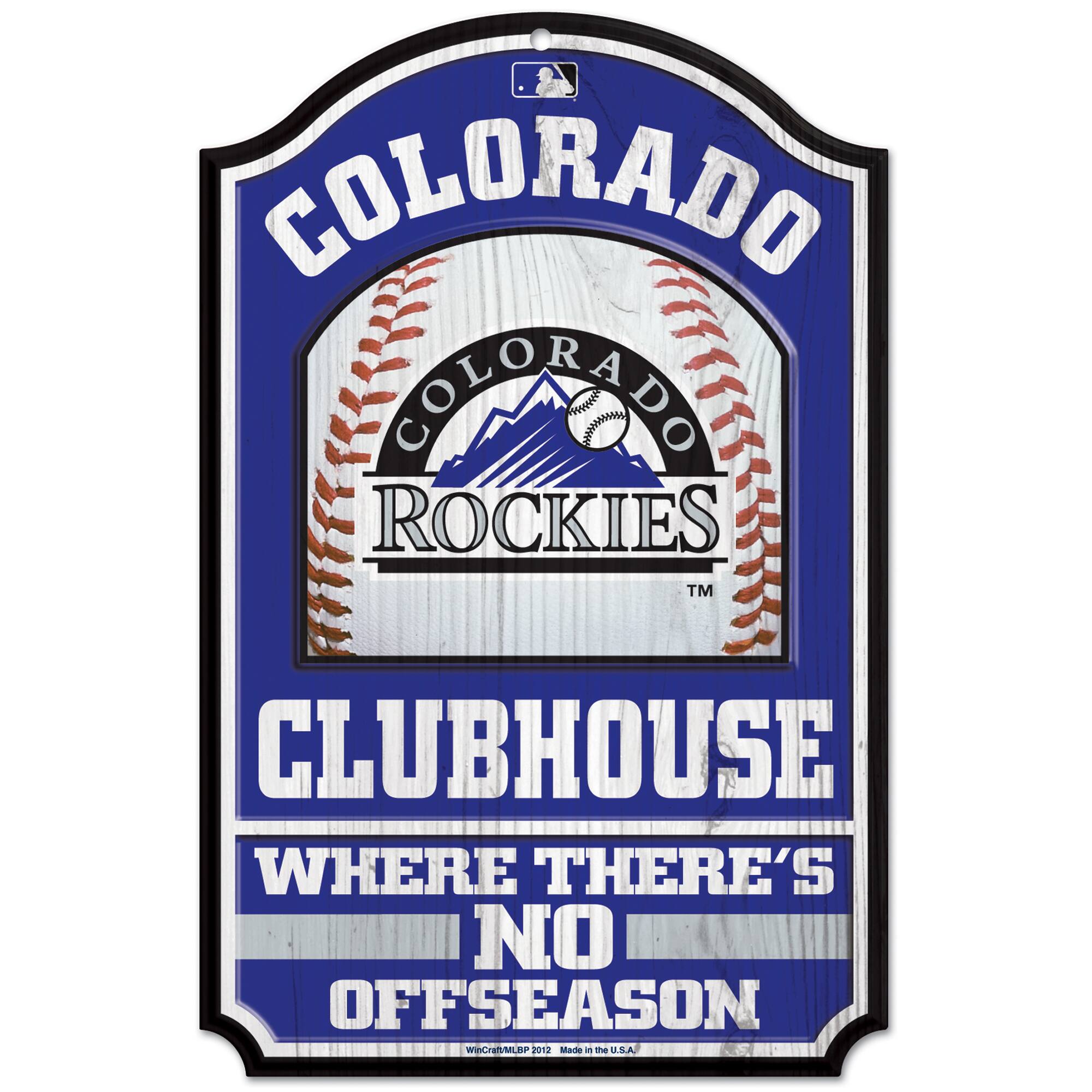 Colorado Rockies 11'' x 17'' Vintage Wood Sign