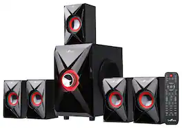 beFree Sound - 5.1-Channel Bluetooth Speaker System - Black/Orange