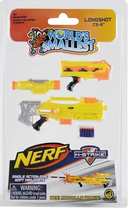 Super Impulse World's Smallest Nerf Blaster | Longshot CS 6 Yellow