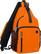 Front. mosiso - Sling Bag Crossbody Shoulder Bag Travel Hiking Daypack Chest Bag with Front Square Pocket&USB Charging Port - Orange.