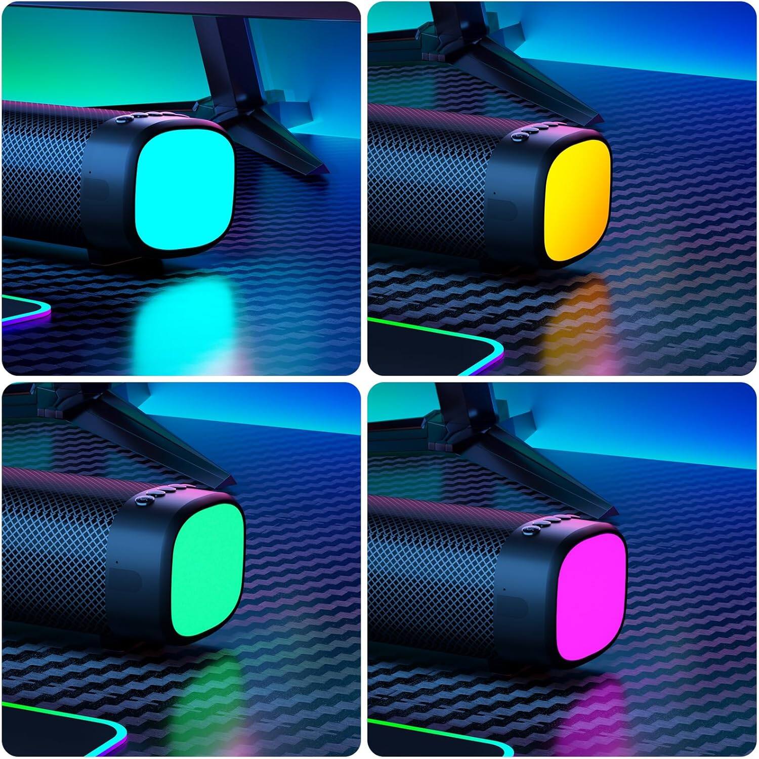 Angle. Core Tech - 100W 2-in-1 Detachable Soundbar with Dynamic RGB Lighting, Bluetooth 5.3, HDMI ARC, Optical and AUX - Black.