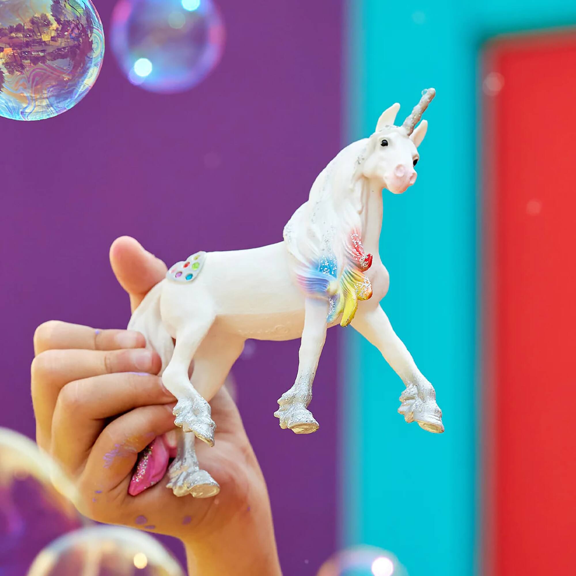 Back. Schleich - Bayala: Rainbow Love Unicorn Stallion.