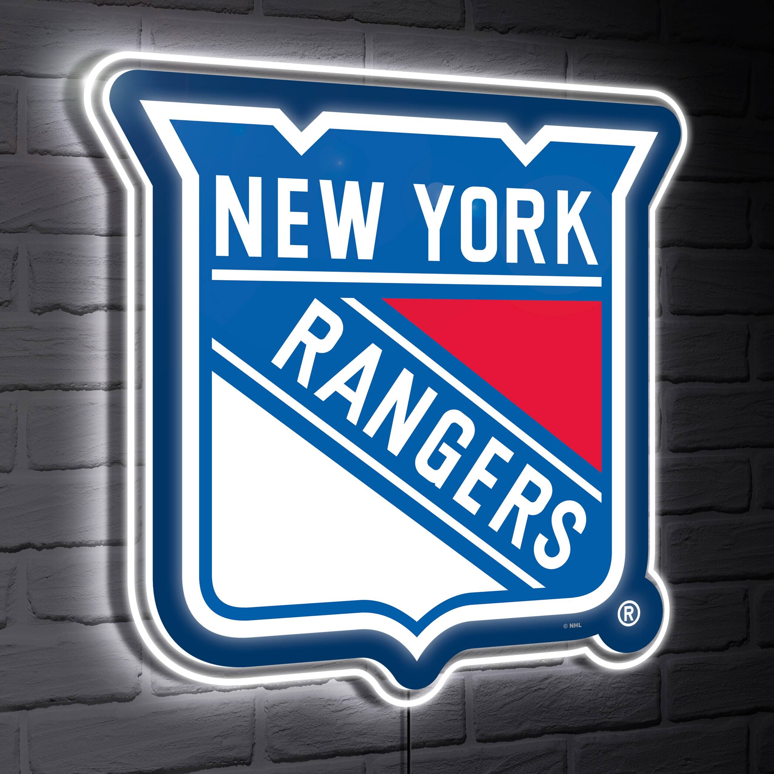 New York Rangers LED Team Logo Shaped Lighted Wall Sign